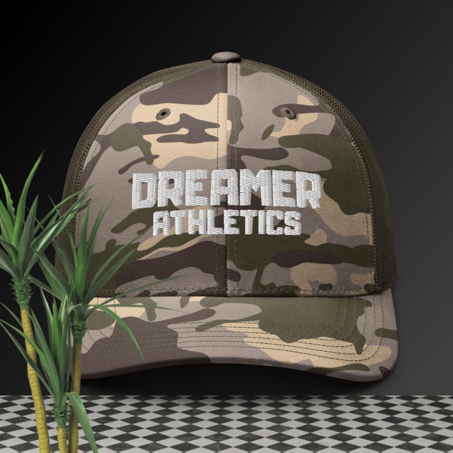 Camouflage trucker hat